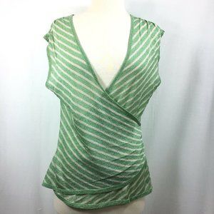 Bebe Women’s Blouse Green Size L Asymmetrical Top